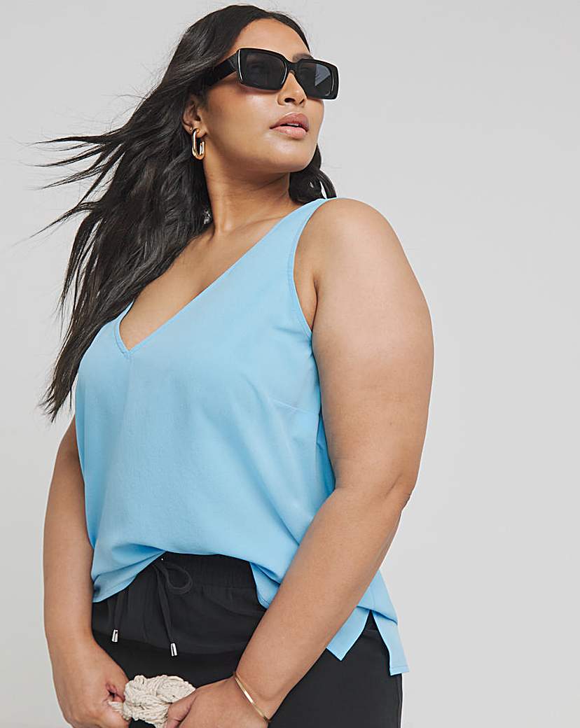Blue V Neck Vest