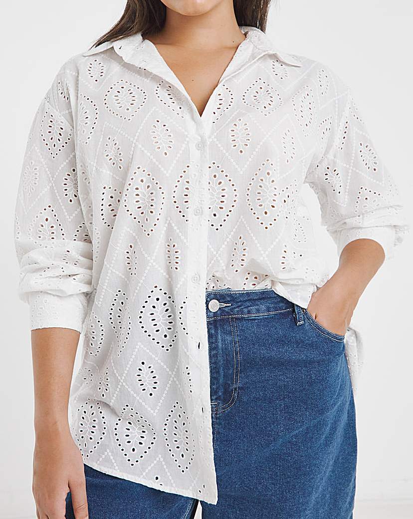 White Broderie Shirt