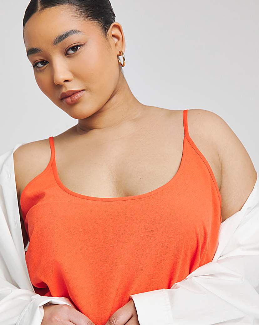 Orange Scoop Neck Cami