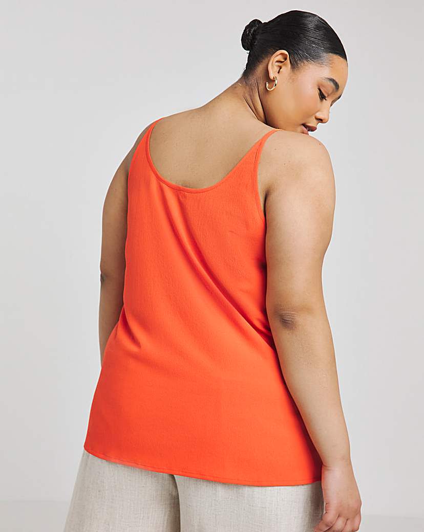Orange Scoop Neck Cami