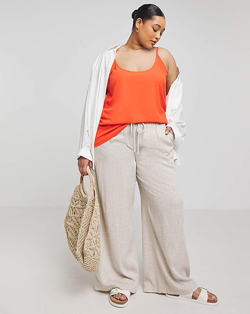 Orange Scoop Neck Cami