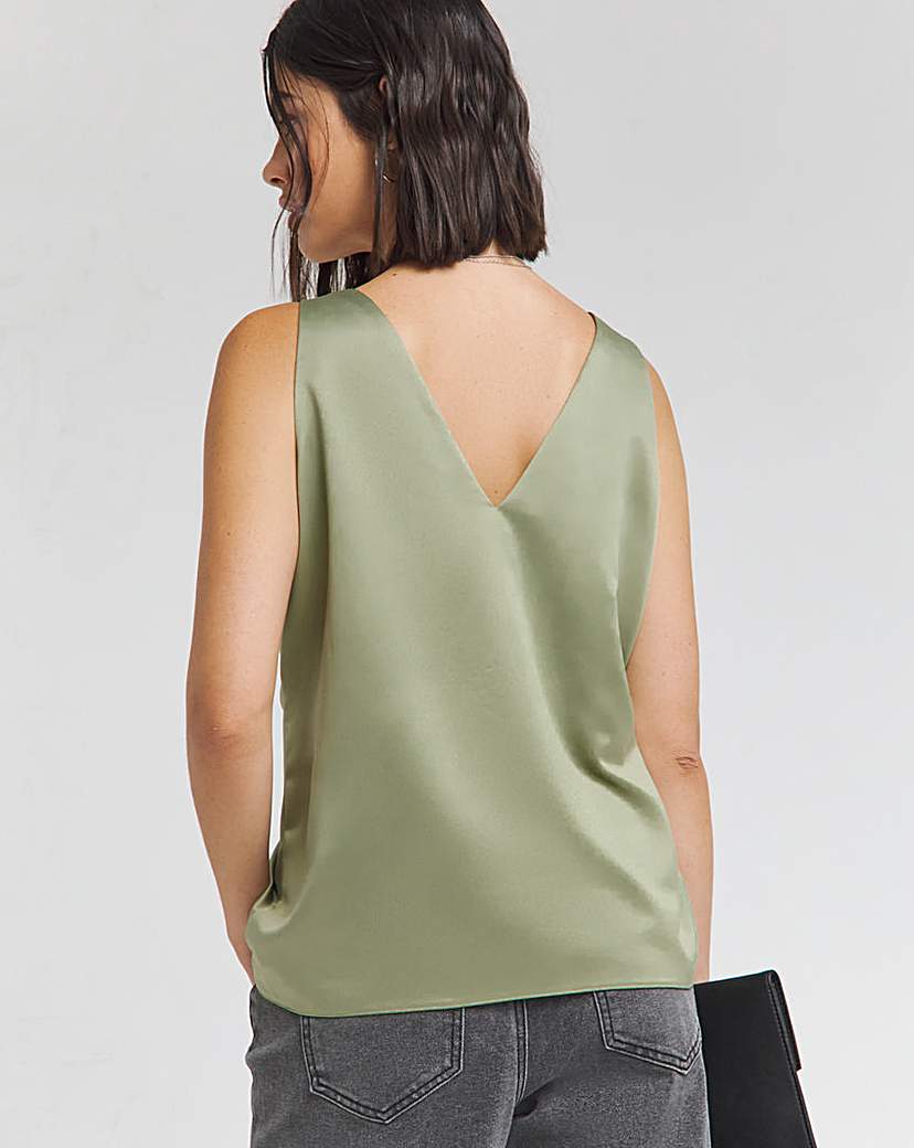Khaki Criss Cross Cami
