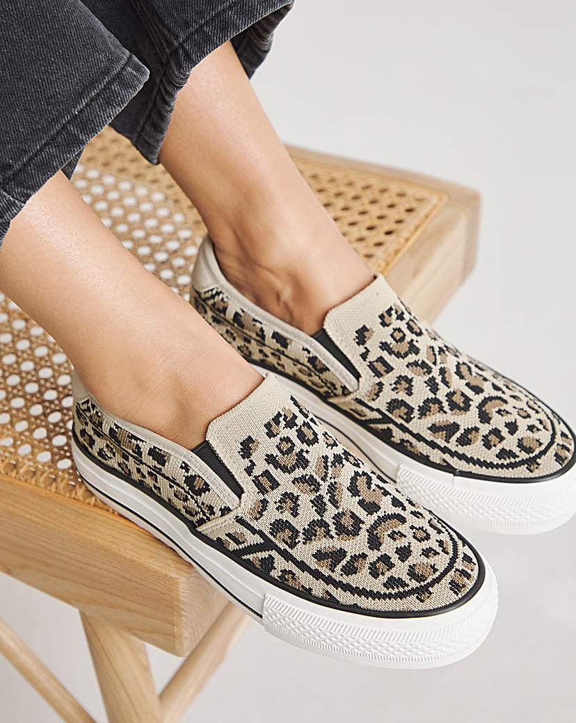 New In - Slip On Canvas Trainer Wide