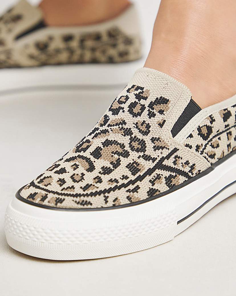 Slip On Canvas Trainer Wide