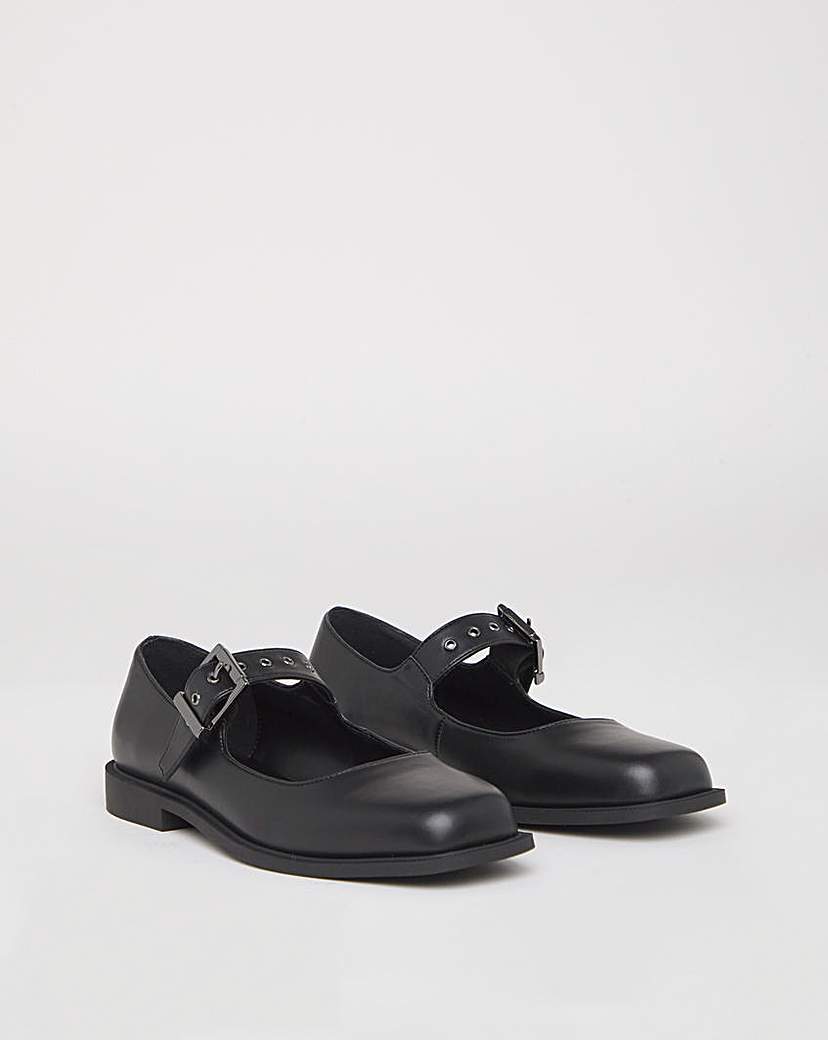 Square Toe Mary Jane Wide