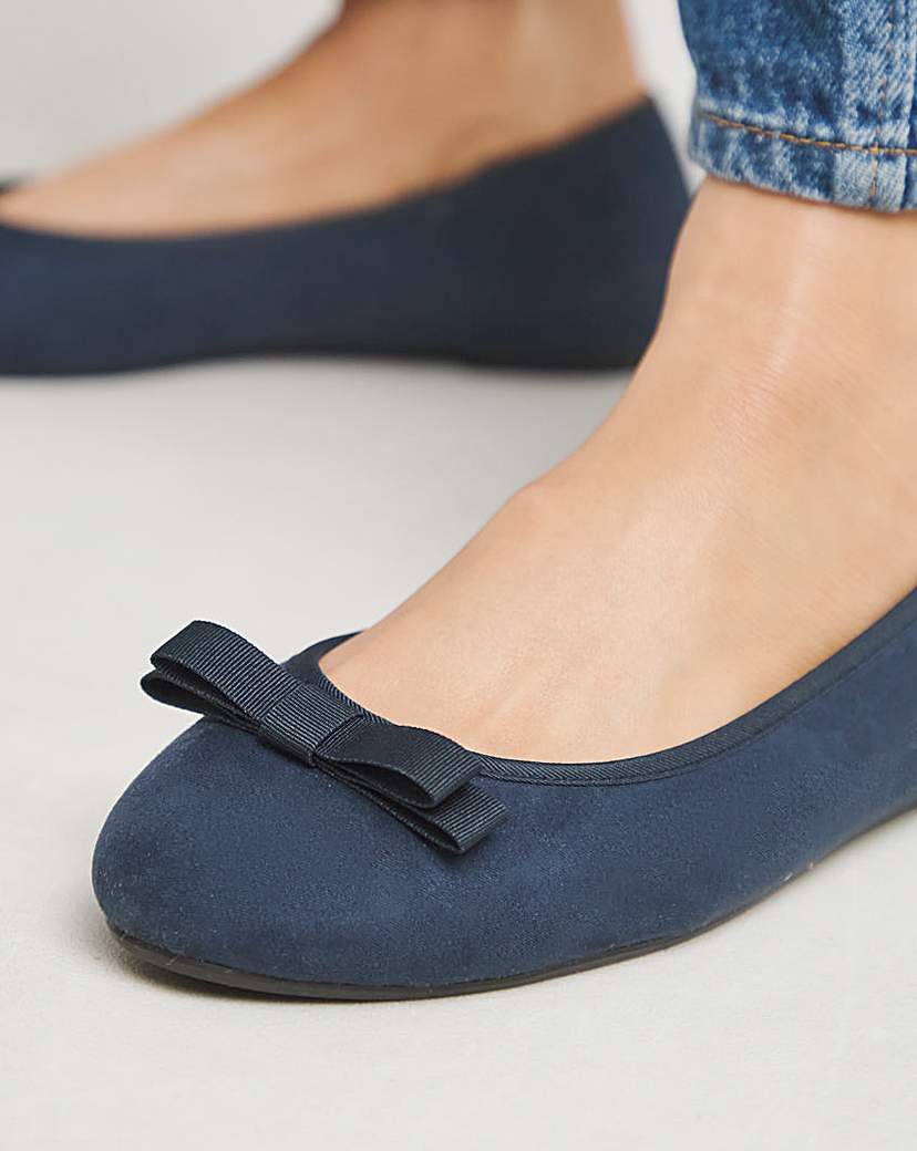 Classic Ballerina Bow Shoe Extra Wide