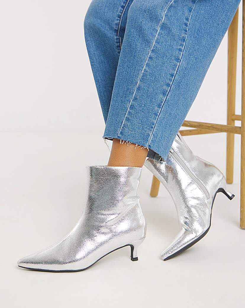 New In - Micro Heel Ankle Boot Wide