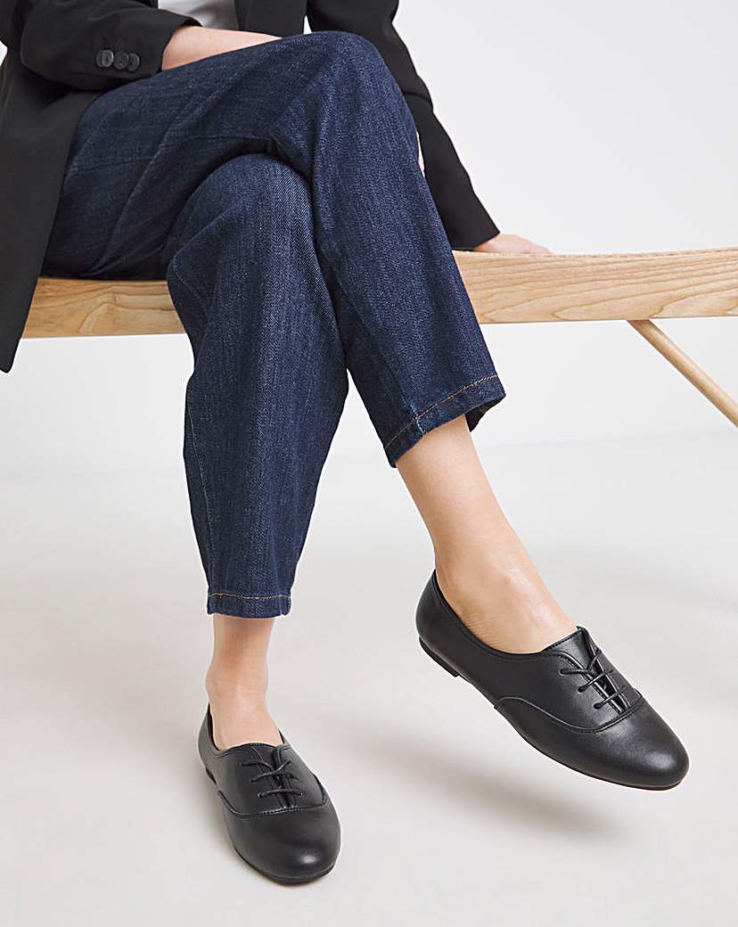 New In - Lace Up Ballerina Shoe Wide