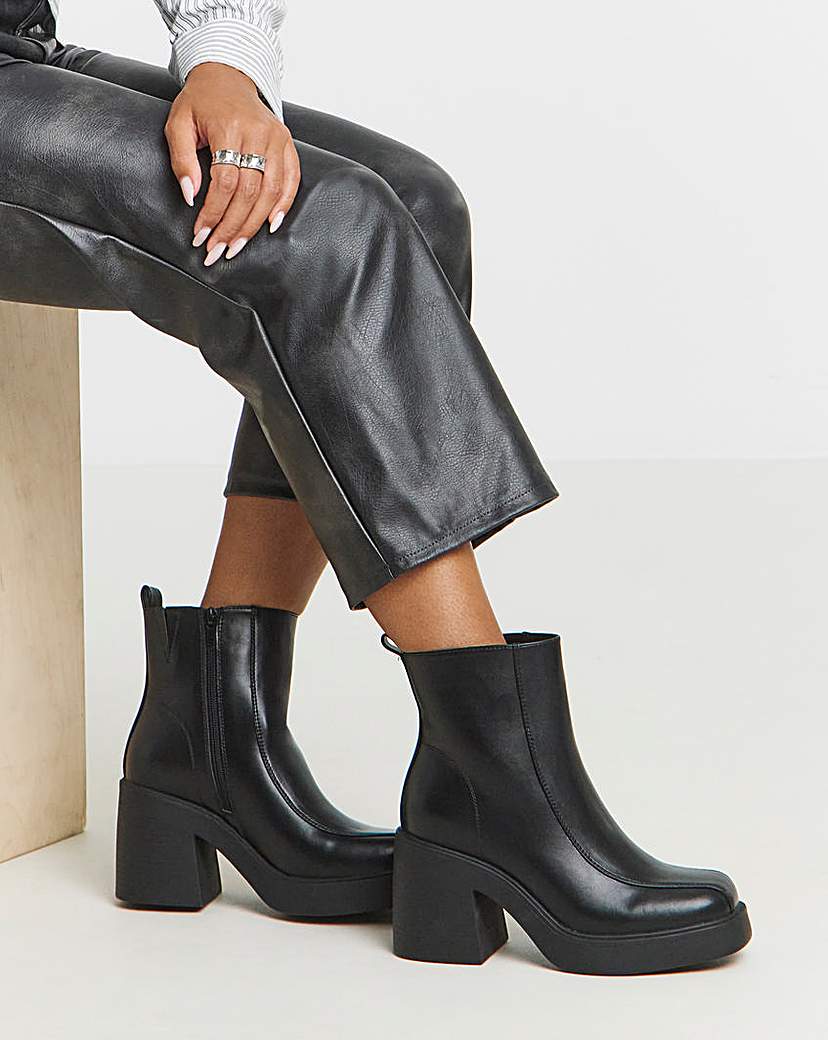 New In - Platform Ankle Boots Wide