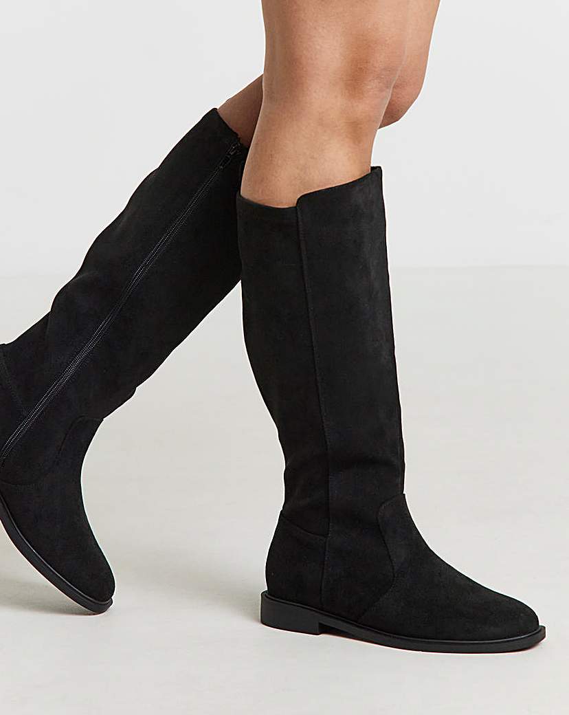 New In - Stretch Panel Knee High Boots Wide SC