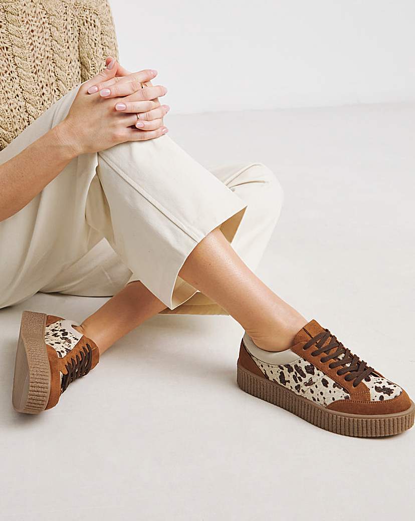 New In - Chunky Lace Up Trainer Wide