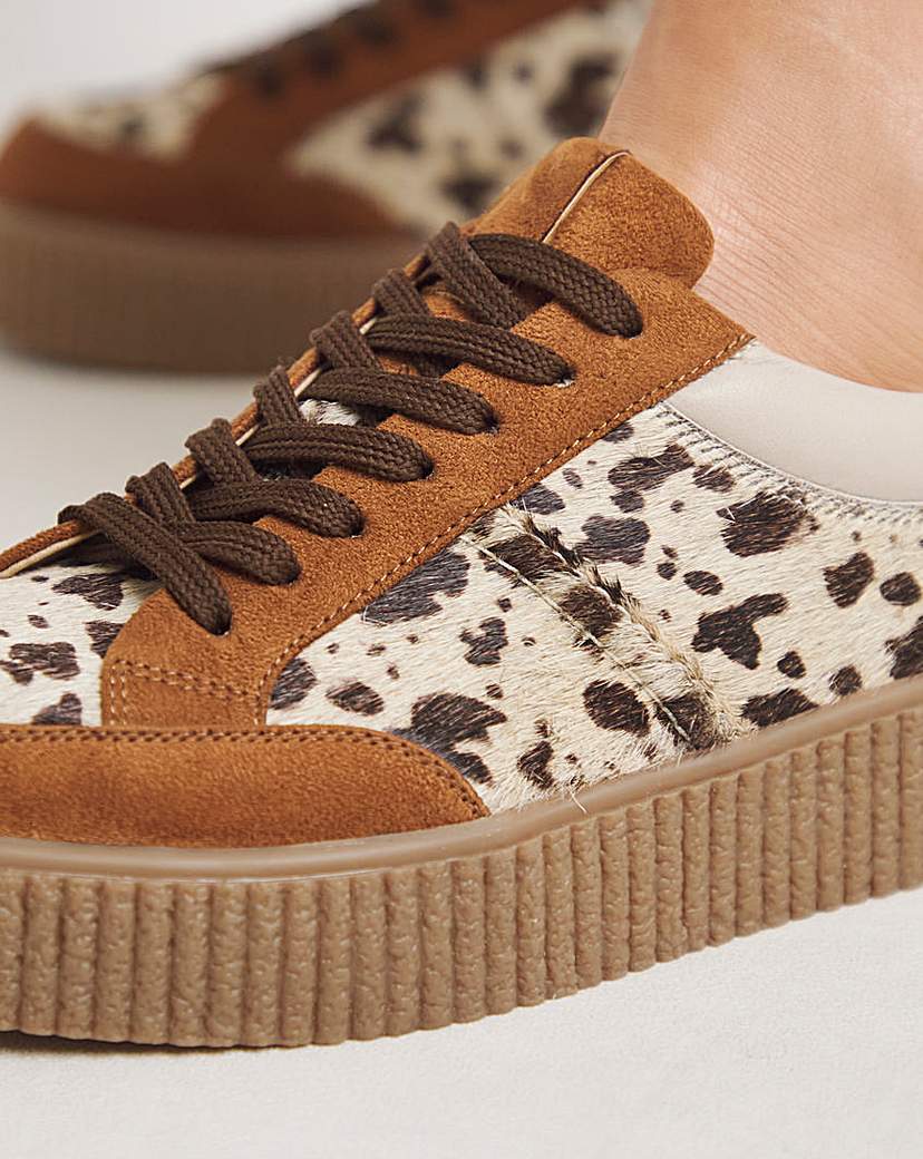 Chunky Lace Up Trainer Wide