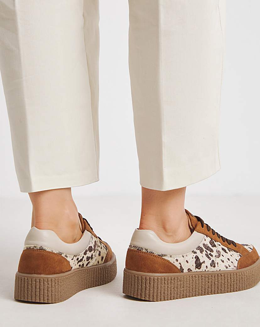 Chunky Lace Up Trainer Wide