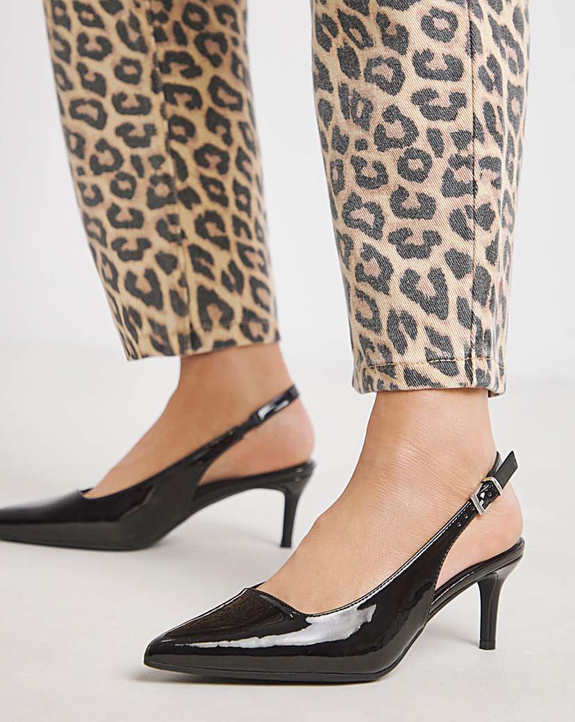 Pointed Toe Slingback Wide