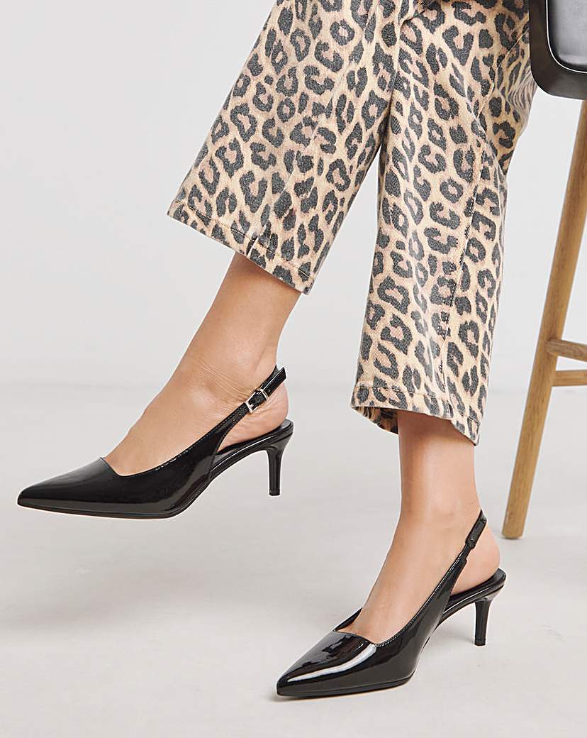 New In - Pointed Toe Slingback Wide