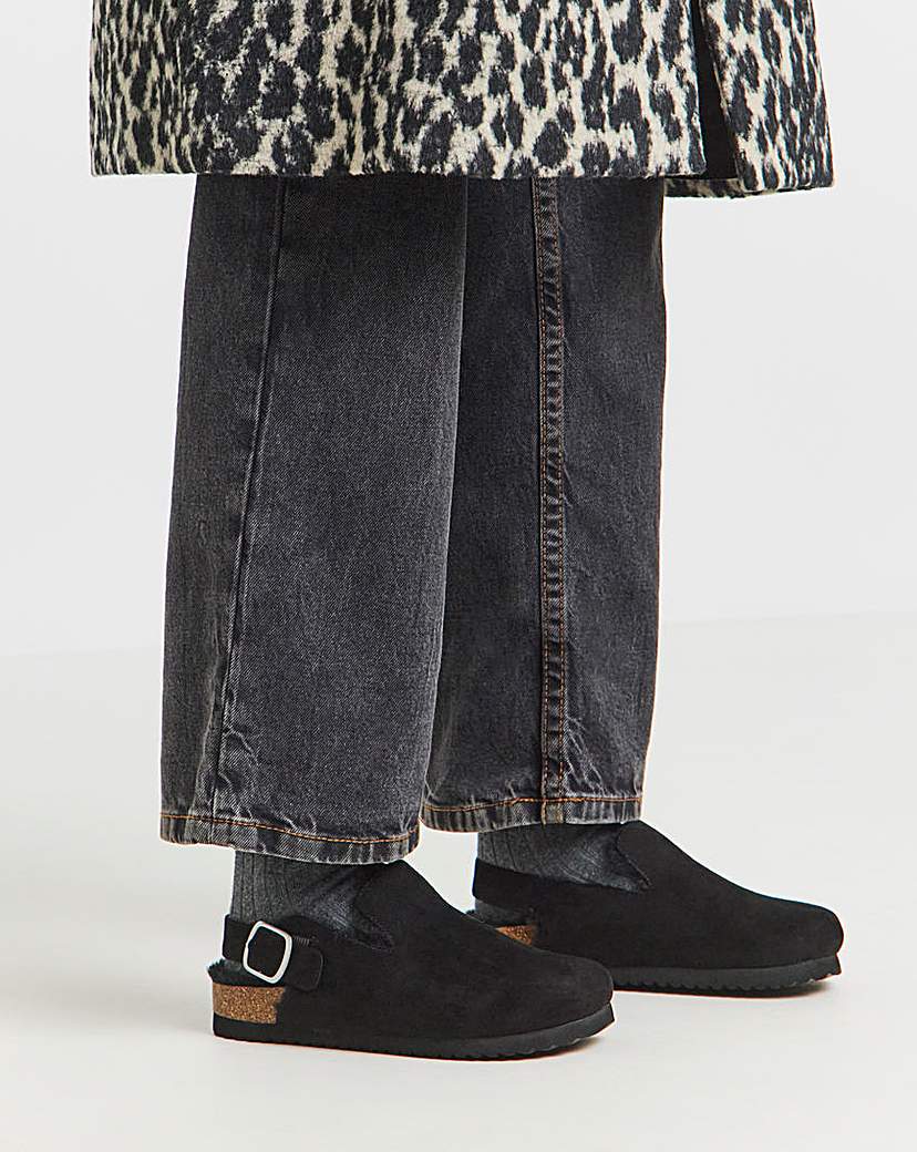New In - Fluffy Mule Back Strap Wide