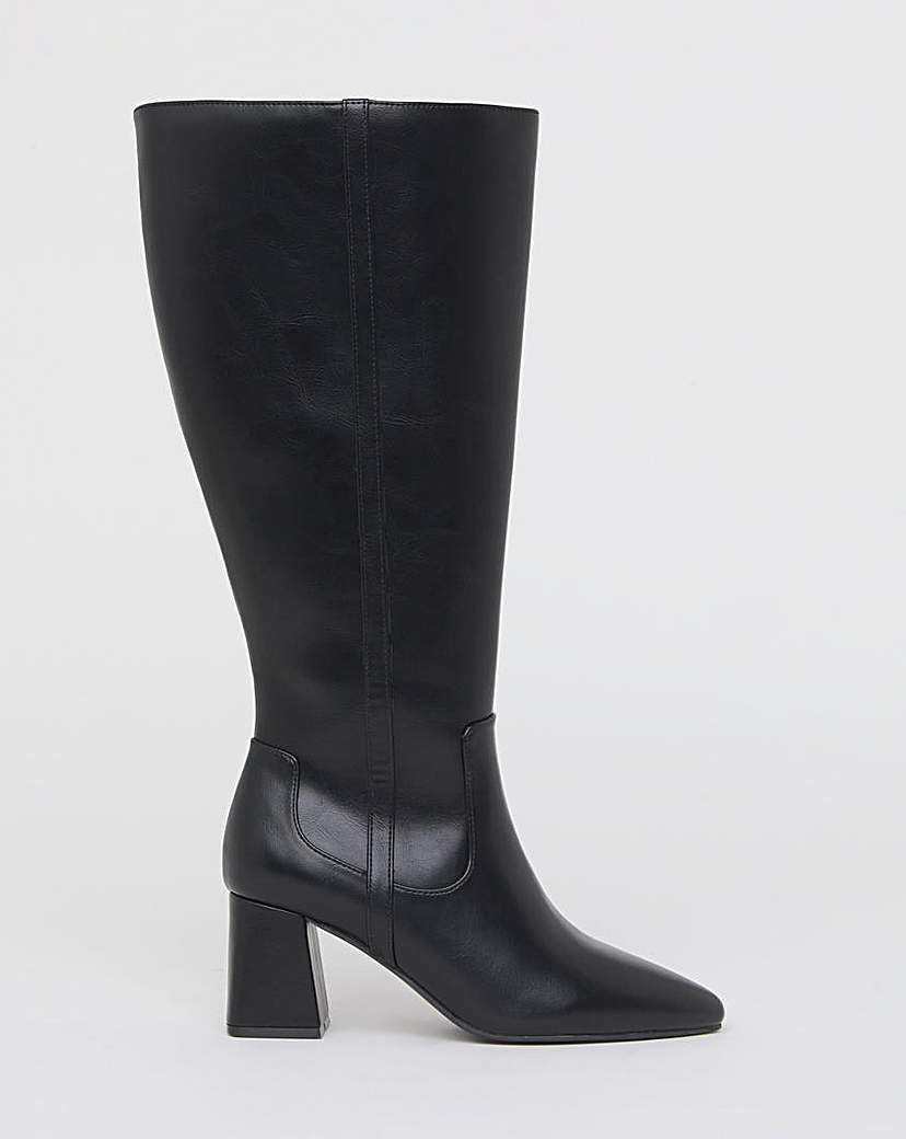 New In - Point Knee High Boots Ex Wide SC