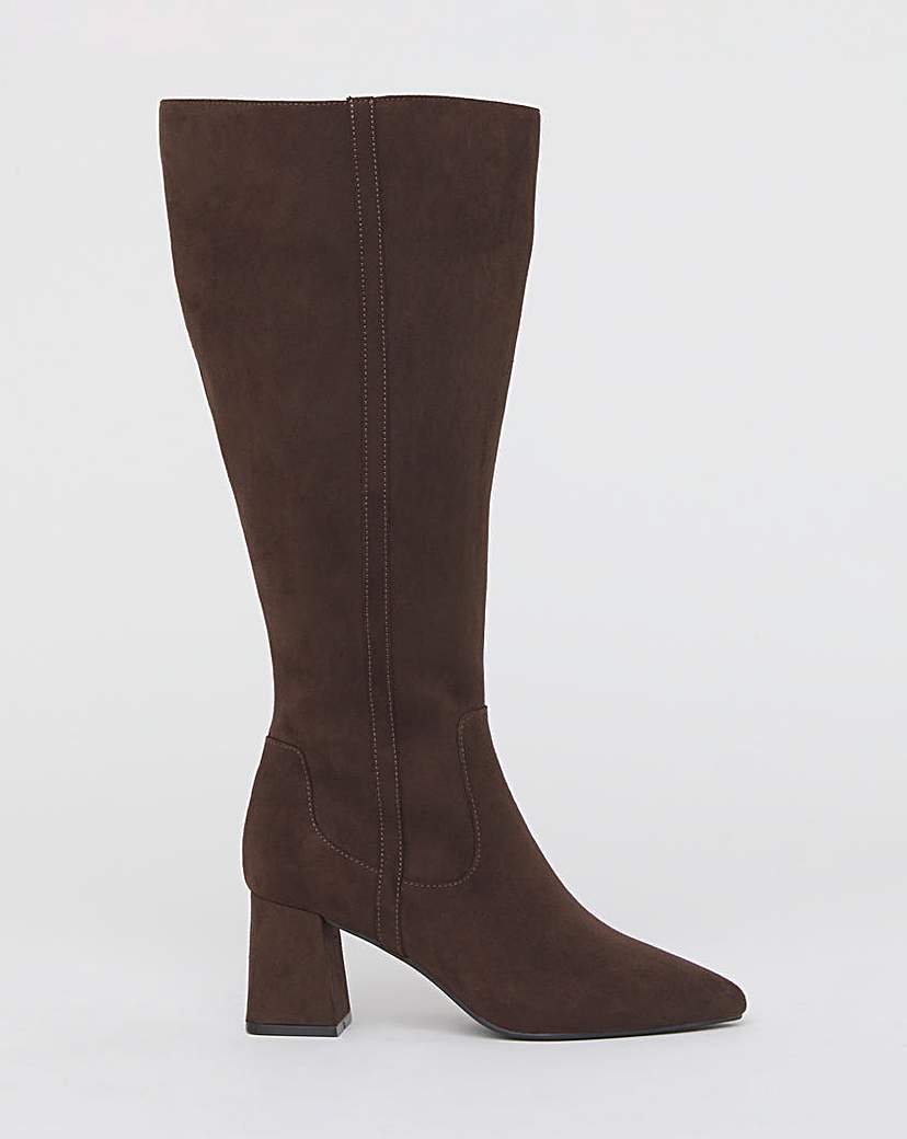 New In - Point Knee High Boots Wide C