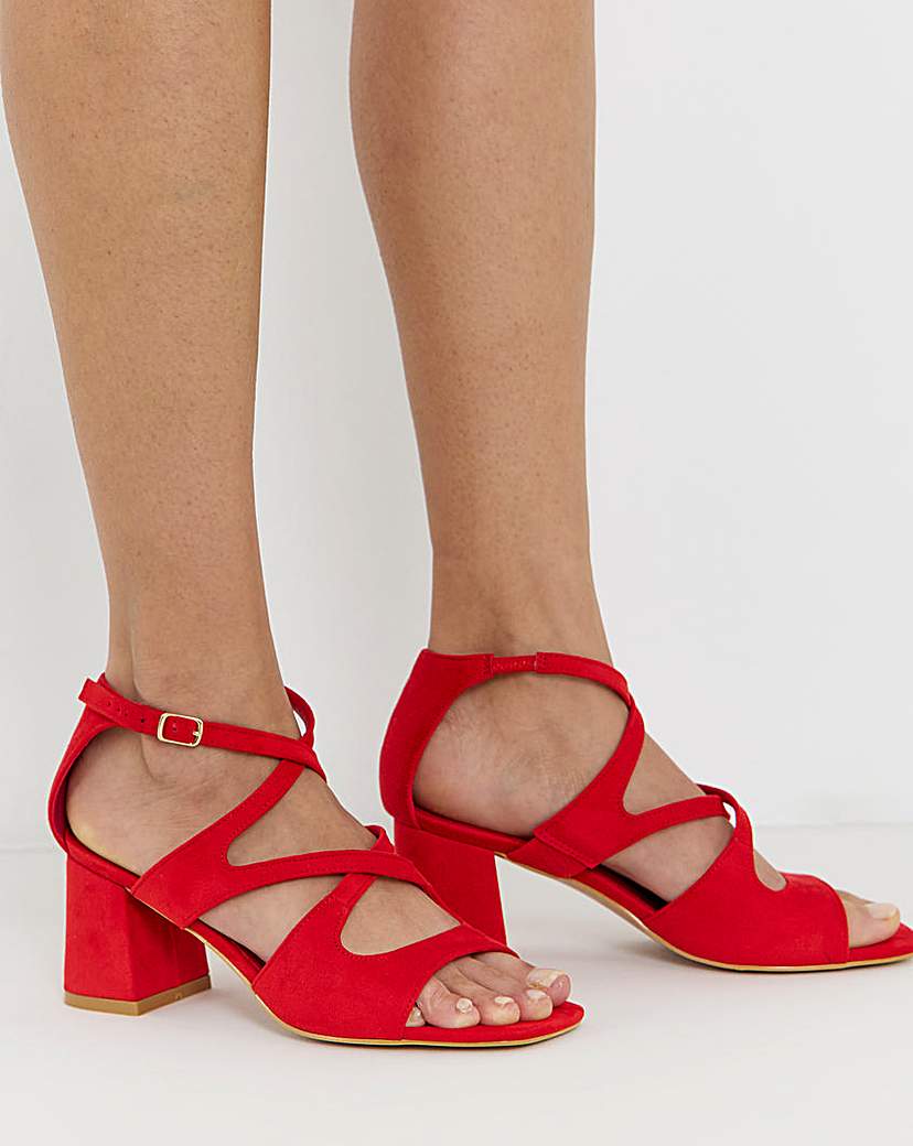 Cross Over Strappy Heel Extra Wide Fit