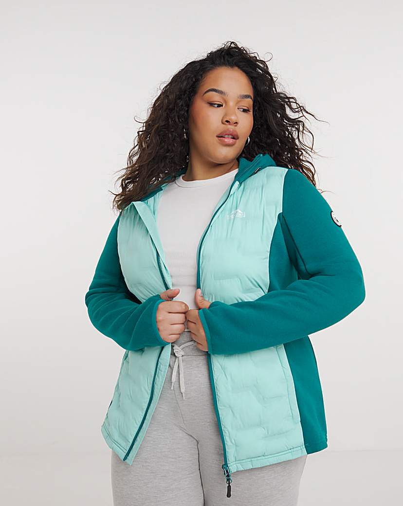 Ladies hybrid puffer jacket hotsell