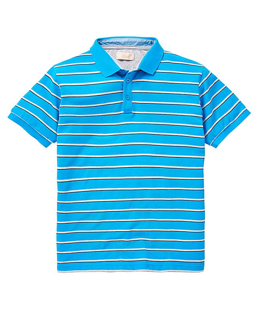 Image of W&B Blue Stripe Polo Shirt R