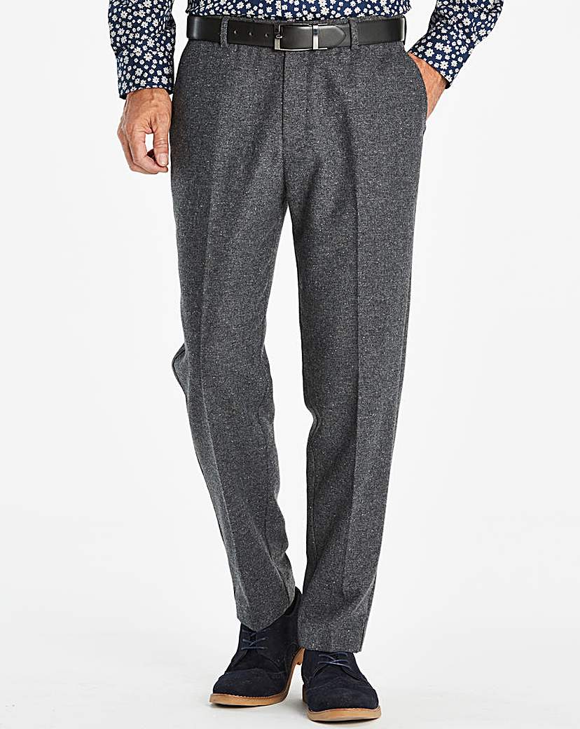Image of W&B Charcoal Wool Mix Trousers 31in