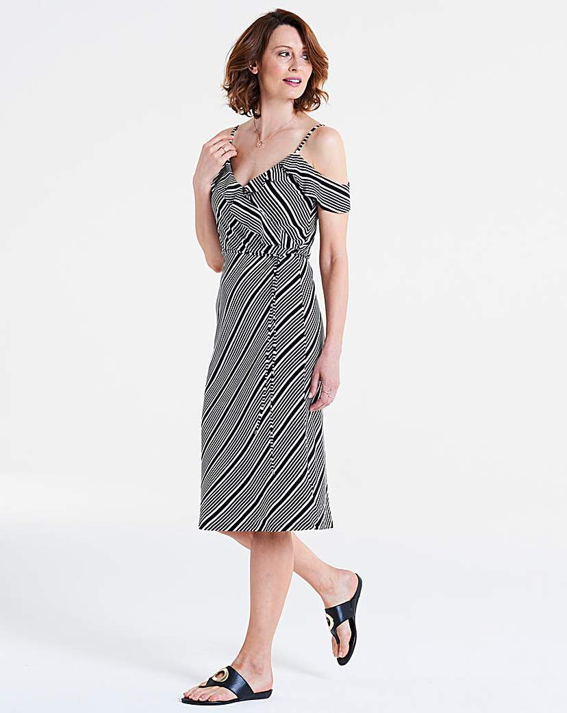 Oasis Monroe Stripe Wrap Dress
