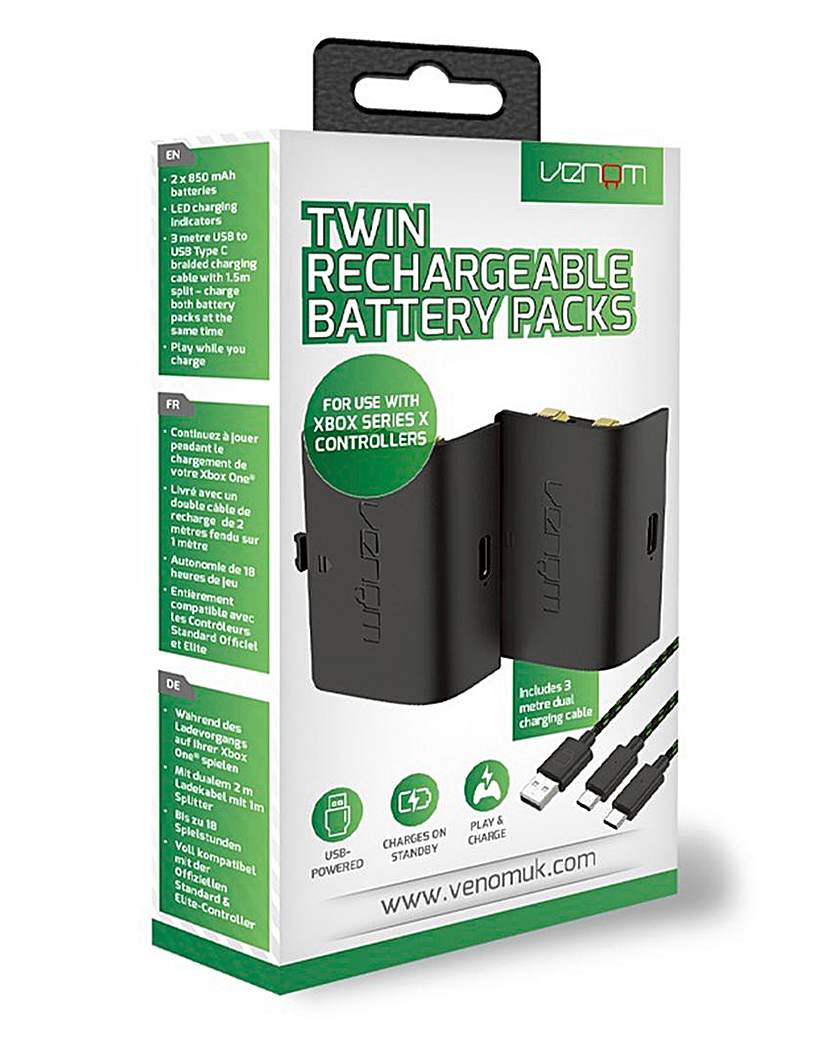 Xbox Series X Twin Black Battery Packs