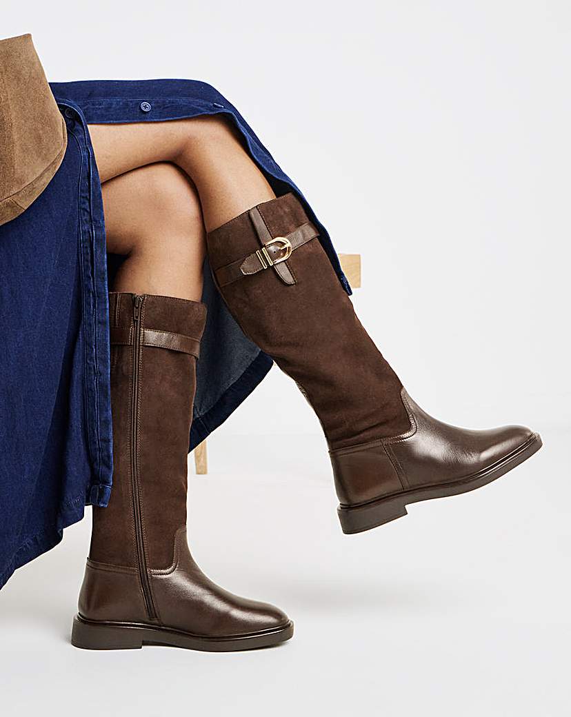 Leather Knee High Riding Boot Ex Wide SC
