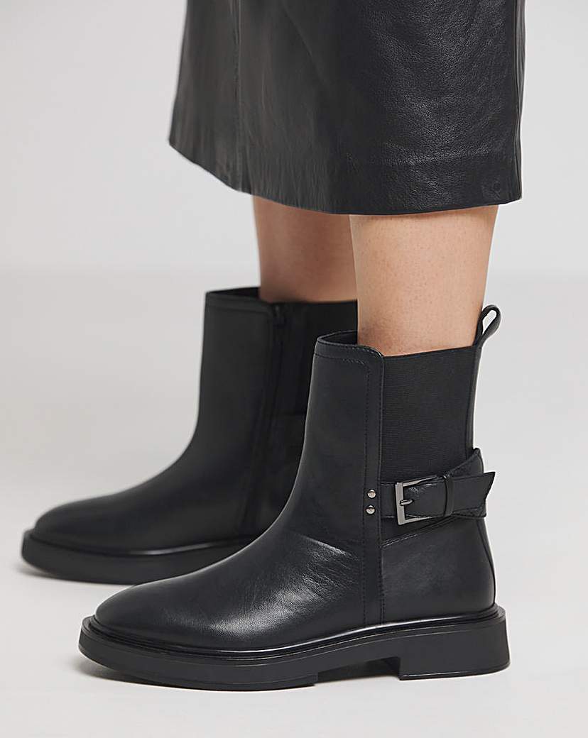 Chelsea Leather Ankle Boots Wide