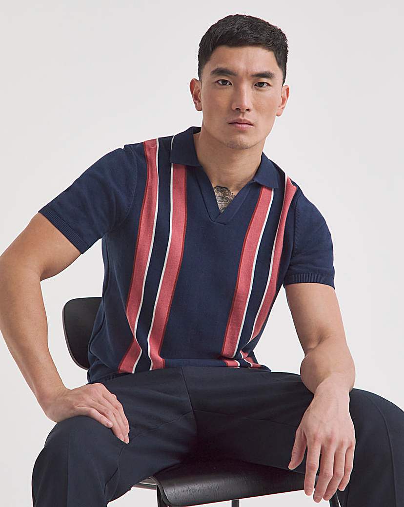 Vertical Stripe Polo 