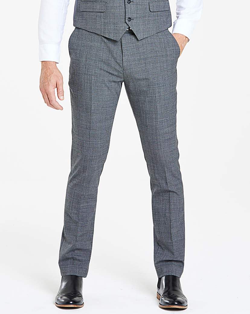 Image of Grey Shape Memory Yarn Trousers L