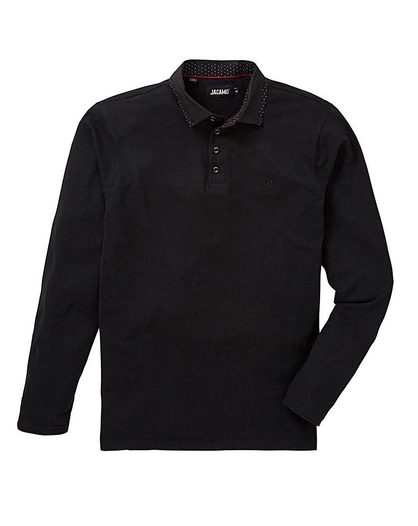 Image of Black L/S Stretch Polo R
