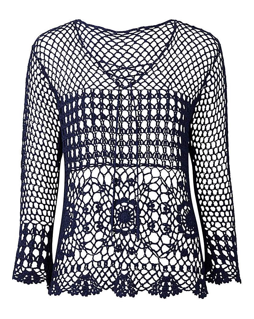 Lace Up Crochet Jumper