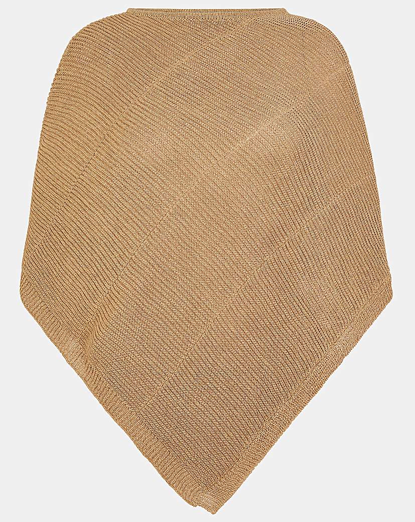 Accessorize Sparkle Knit Poncho Gold Accessorize Size …