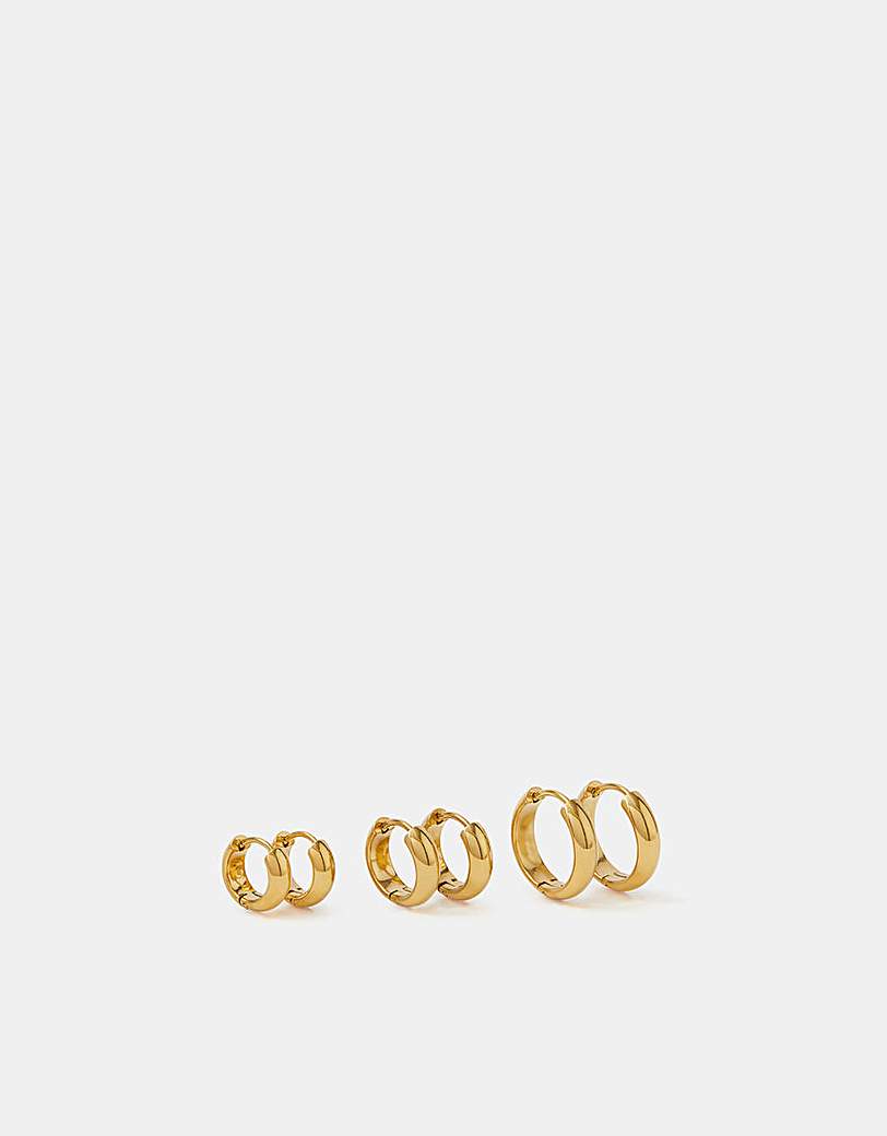 Accessorize 3Pack ST Clicker Earrings Gold Accessorize …