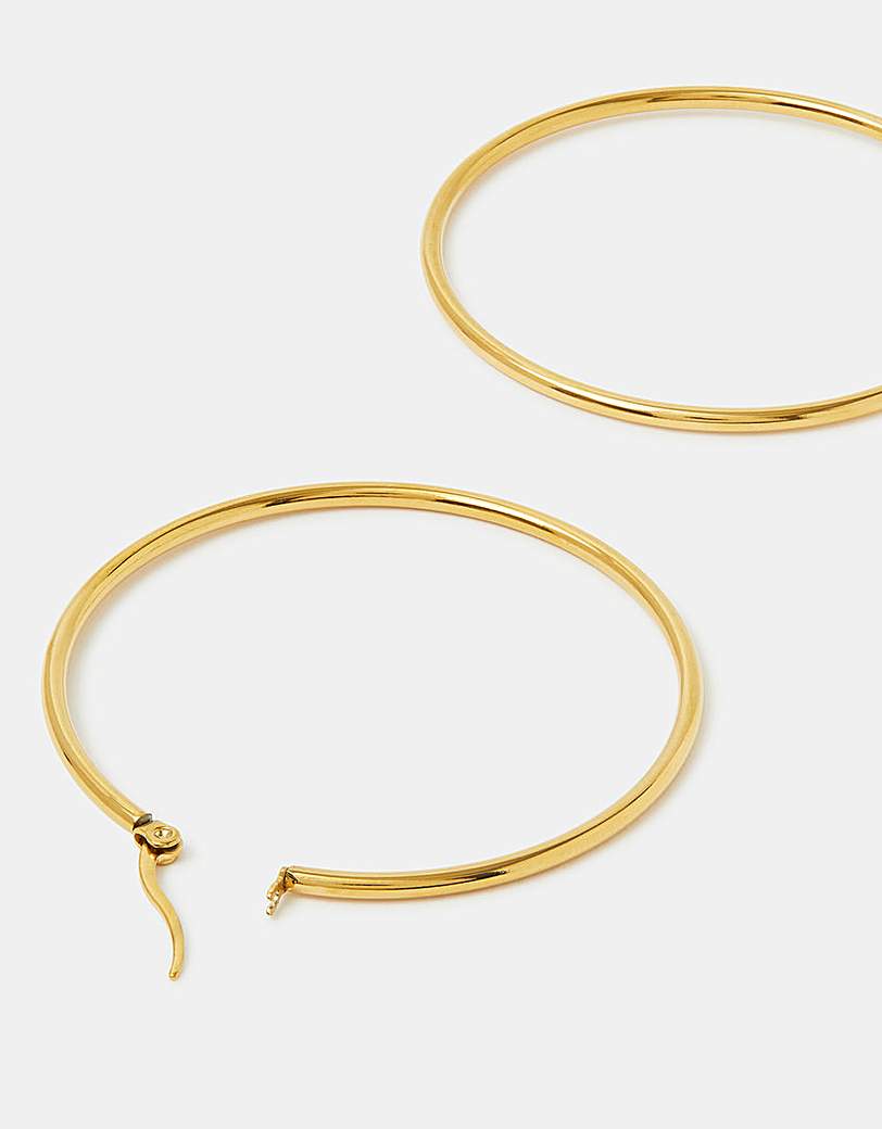 Accessorize Large ST Hoop Earrings Gold Accessorize …