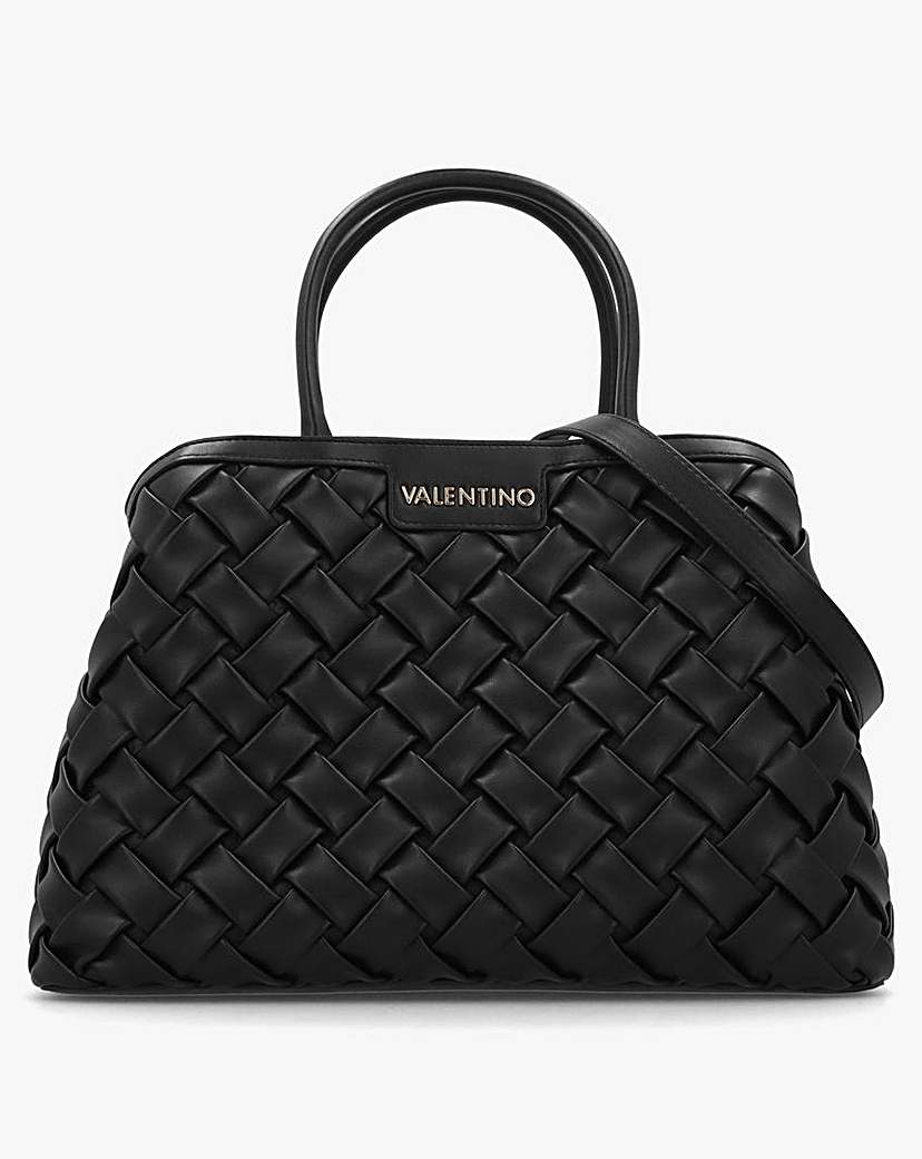 Valentino Bags Ennis Woven Shopper Bag Black …