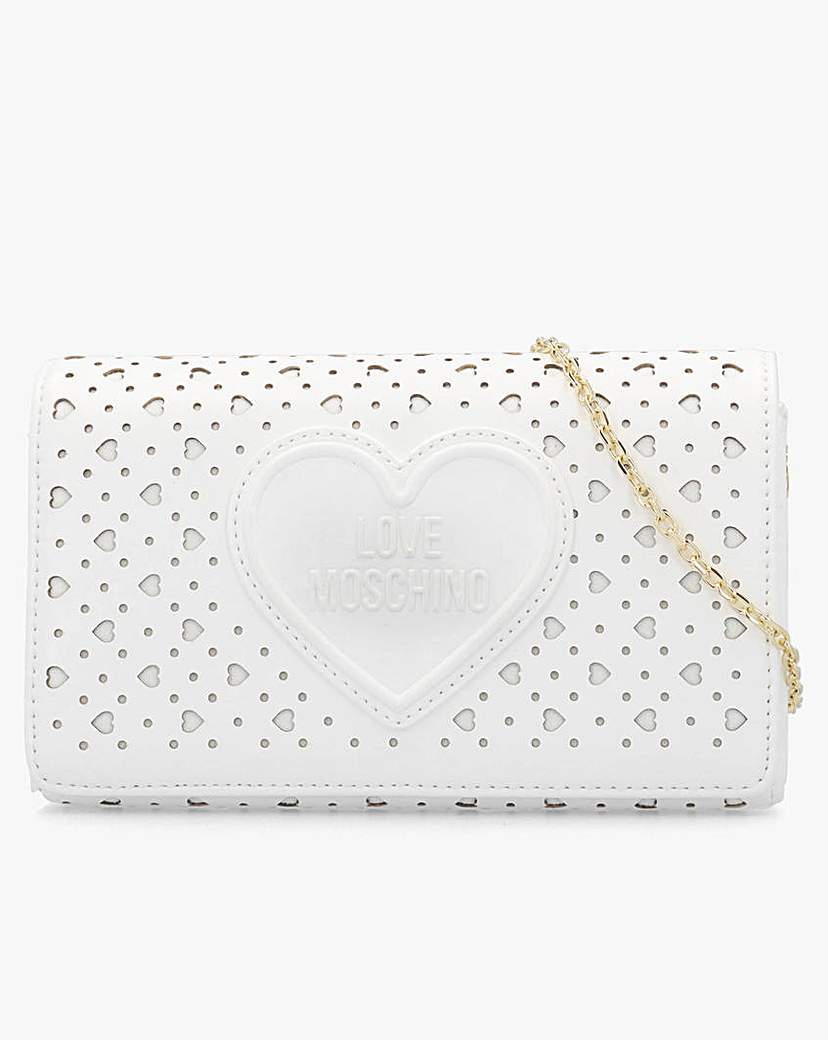Love Moschino Heart Basket CrossBody White Love …