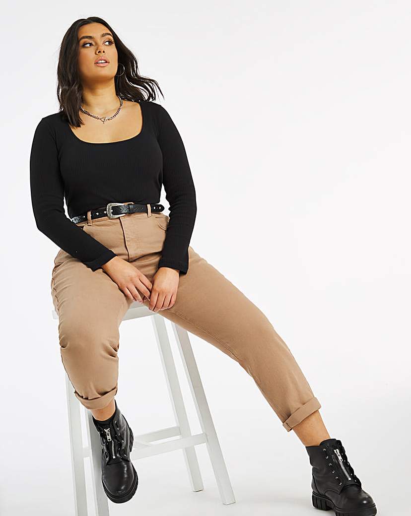 Demi Camel Mom Jeans