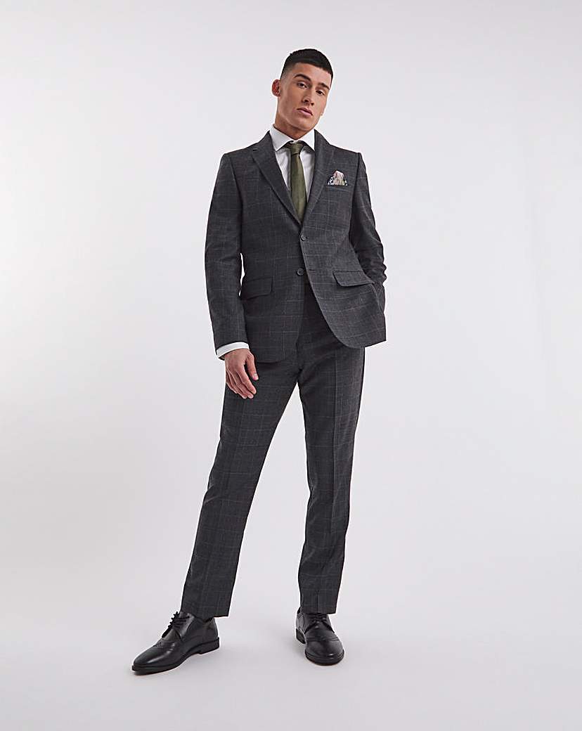 William Hunt Flannel Check Suit Trouser