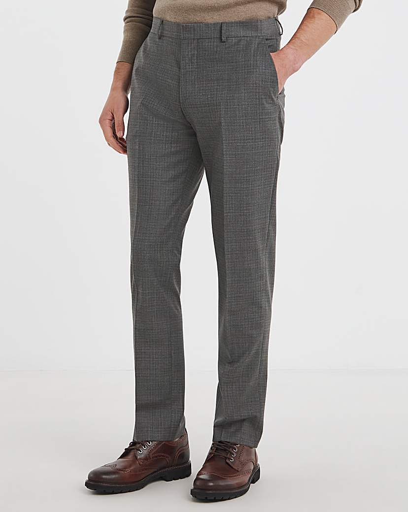 William Hunt Textured Grey Suit Trouser
