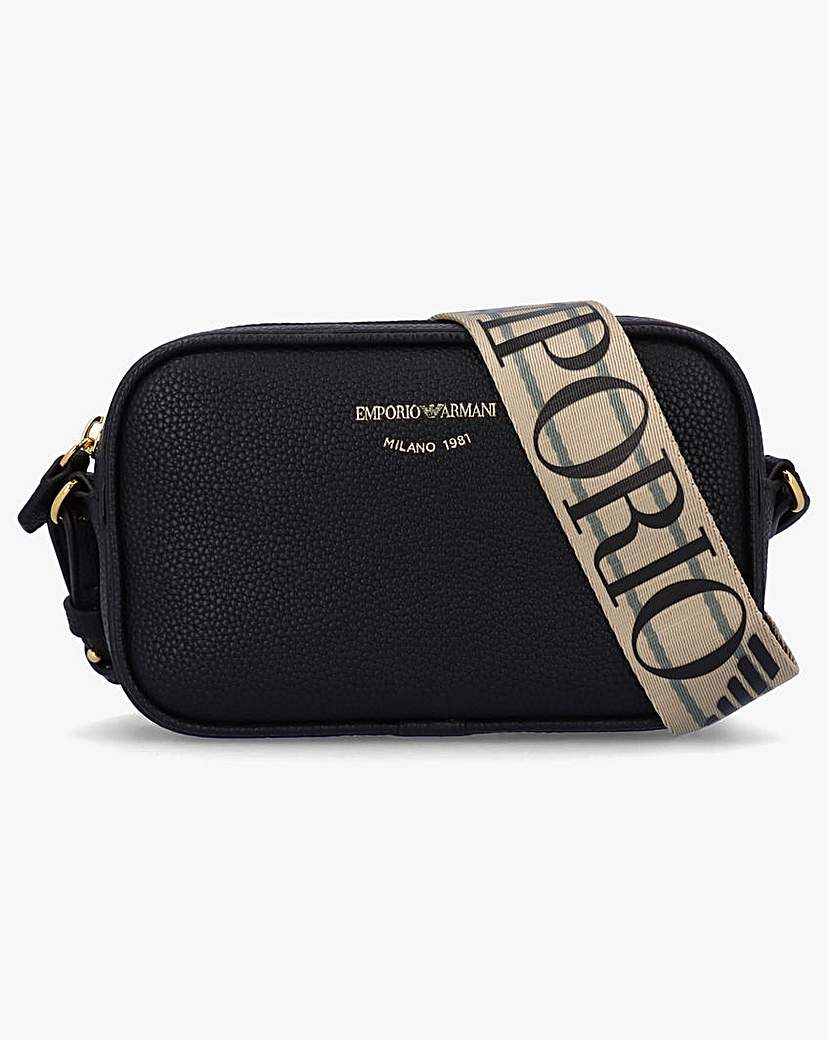 Emporio Armani Piped Black Camera Bag