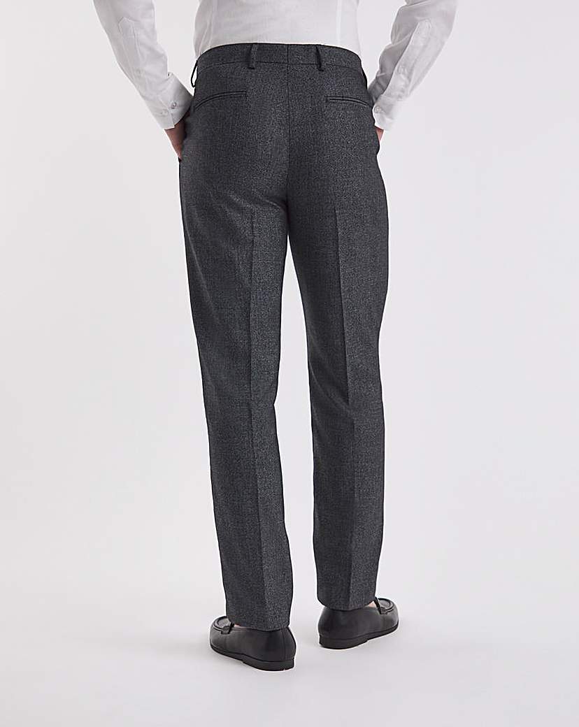 Charcoal Regular Fit Stretch Suit Trouse