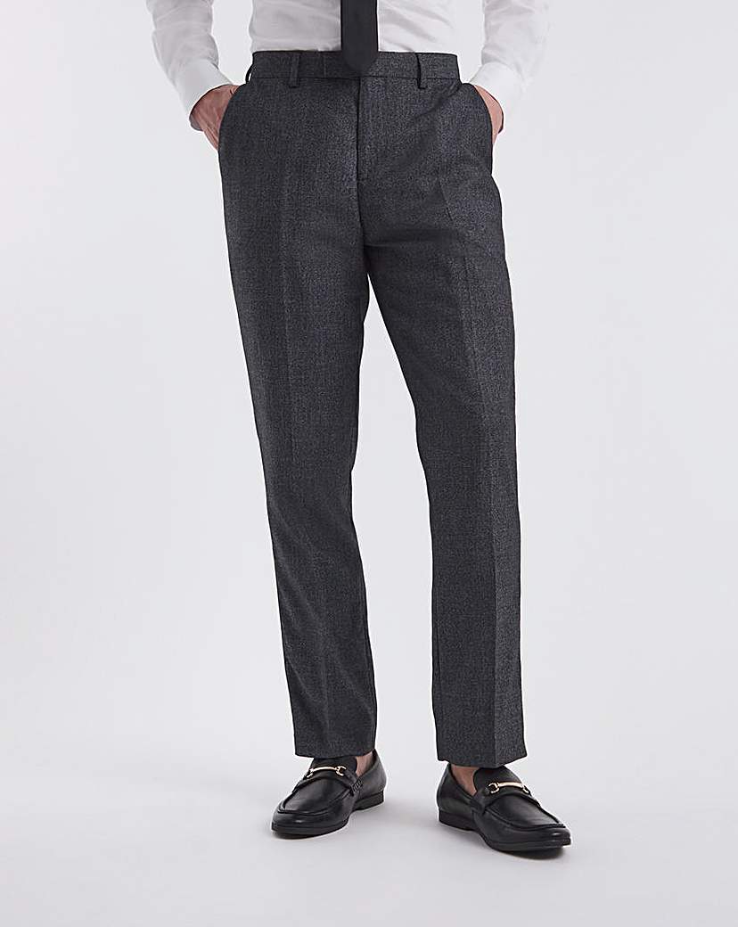 Charcoal Regular Fit Stretch Suit Trouse