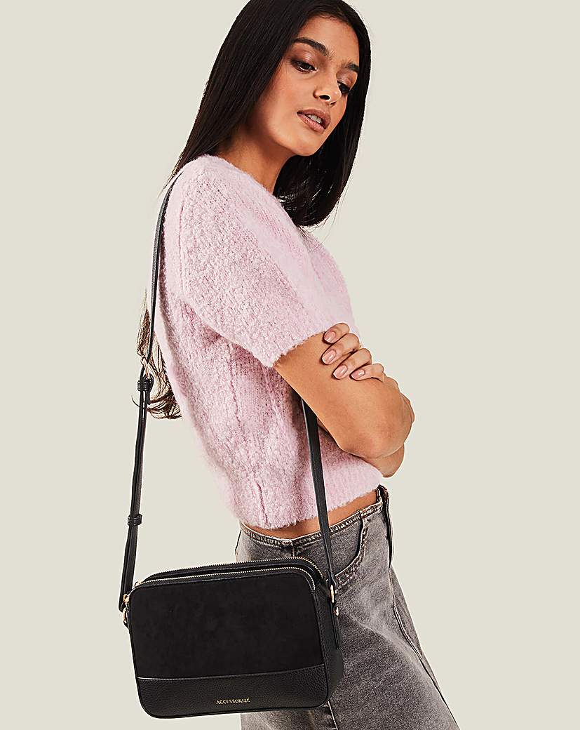 Accessorize Suedette Cross-Body Bag