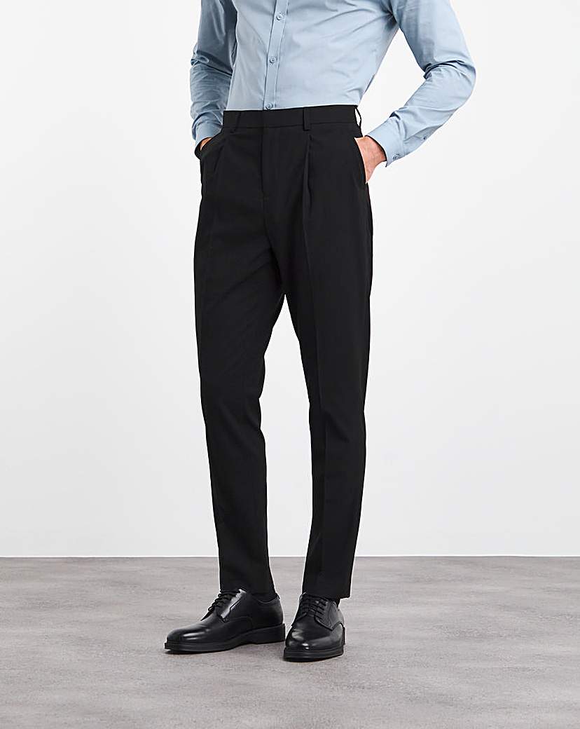 Tapered Pleat Front Trouser