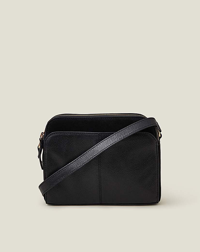 Accessorize Zip Leather Cross-Body Bag