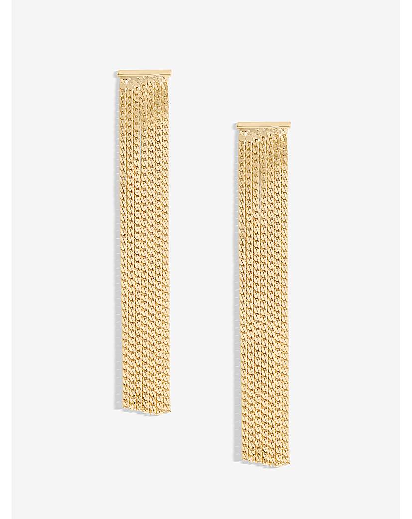 Mood Gold Polished Chain Drop Earrings