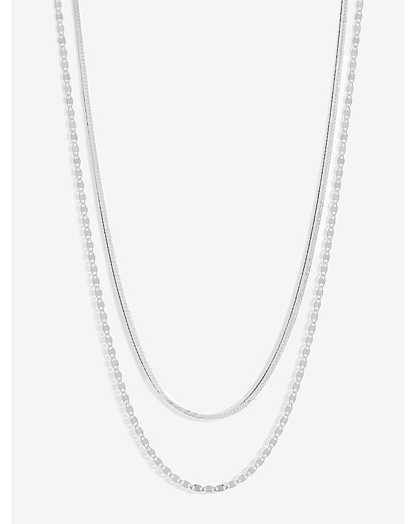 Simply Silver Double Chain Necklace